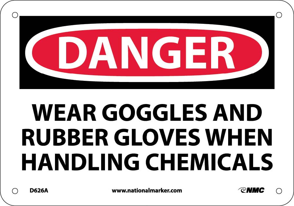 Danger Wear Ppe When Handling Chemicals Sign-eSafety Supplies, Inc