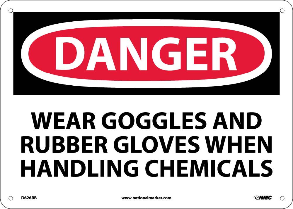 Danger Wear Ppe When Handling Chemicals Sign-eSafety Supplies, Inc