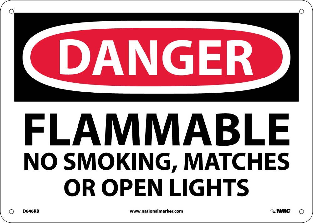 Danger Flammable No Smoking Sign-eSafety Supplies, Inc