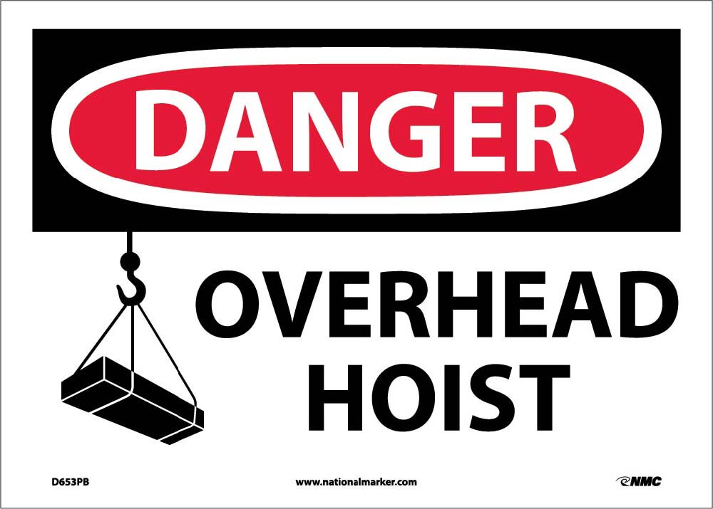 Danger Overhead Hoist Sign-eSafety Supplies, Inc