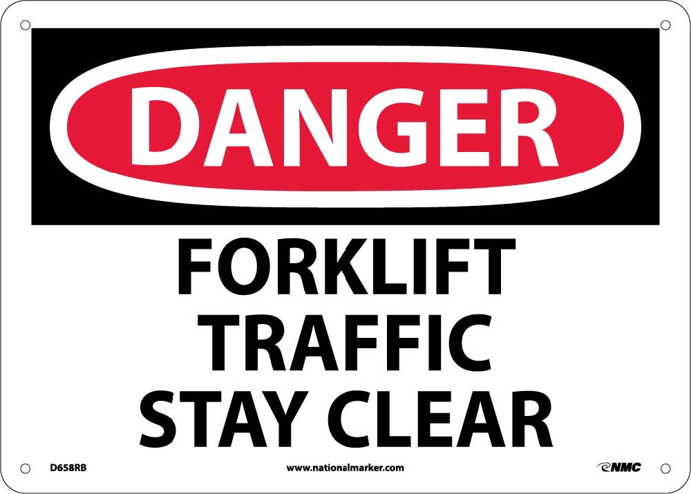 Danger Forklift Traffic Stay Clear Sign-eSafety Supplies, Inc