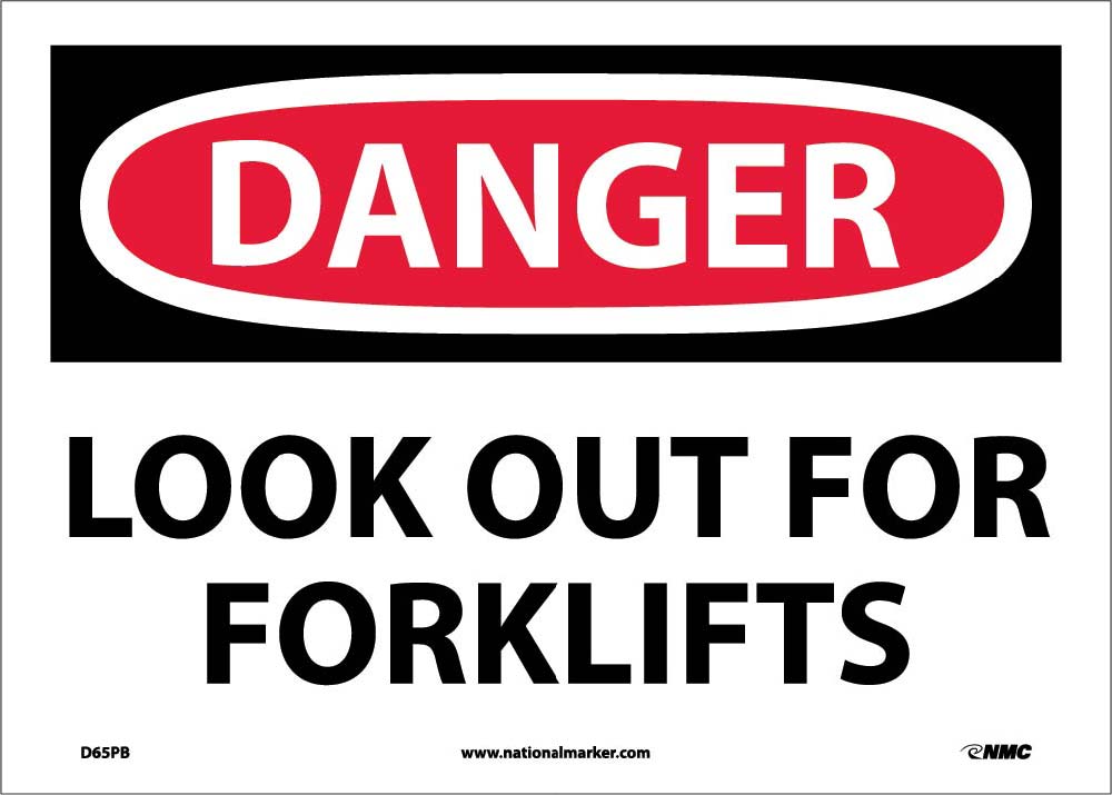 Danger Look Out For Fork Lifts Sign-eSafety Supplies, Inc