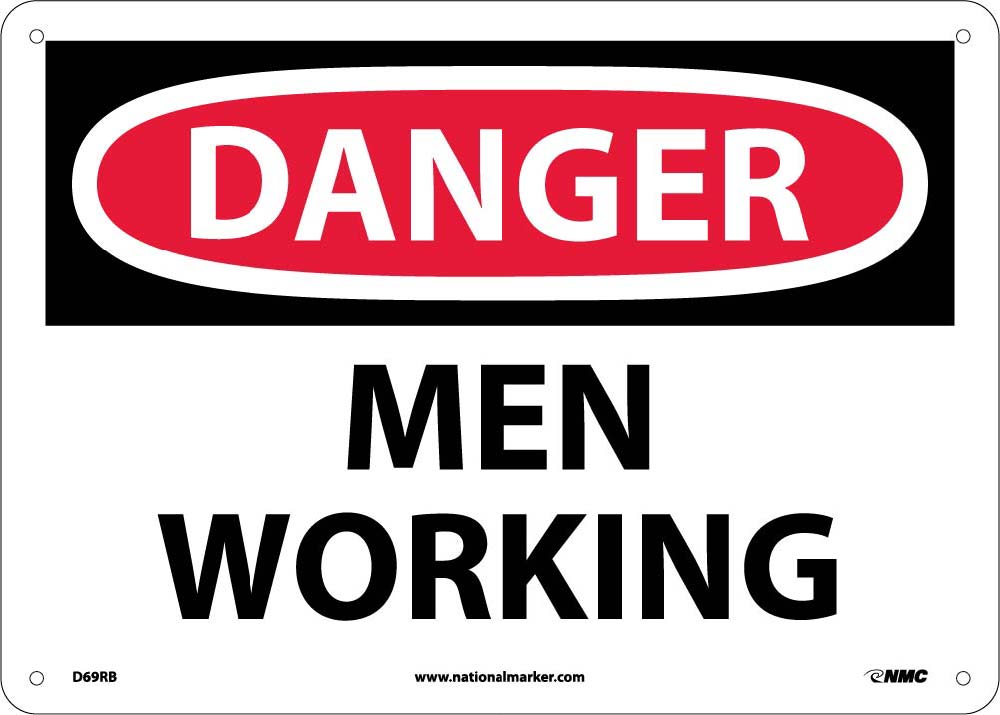 Danger Men Working Sign-eSafety Supplies, Inc