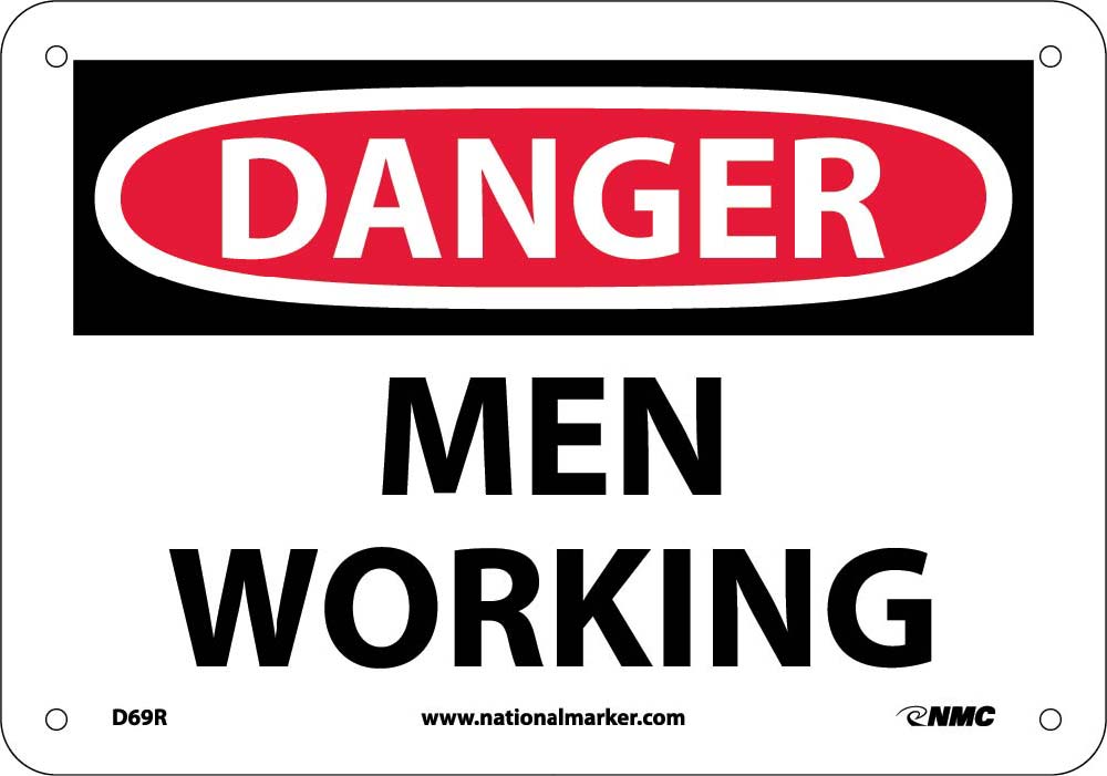 Danger Men Working Sign-eSafety Supplies, Inc