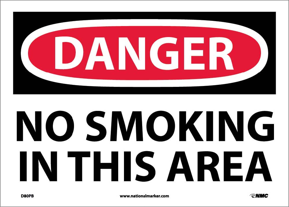 Danger No Smoking In This Area Sign-eSafety Supplies, Inc