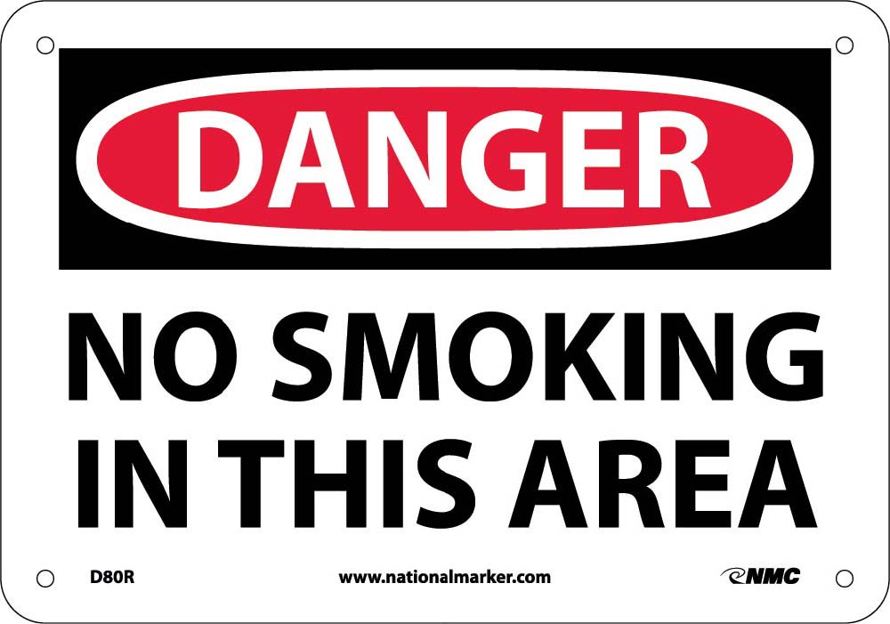 Danger No Smoking In This Area Sign-eSafety Supplies, Inc