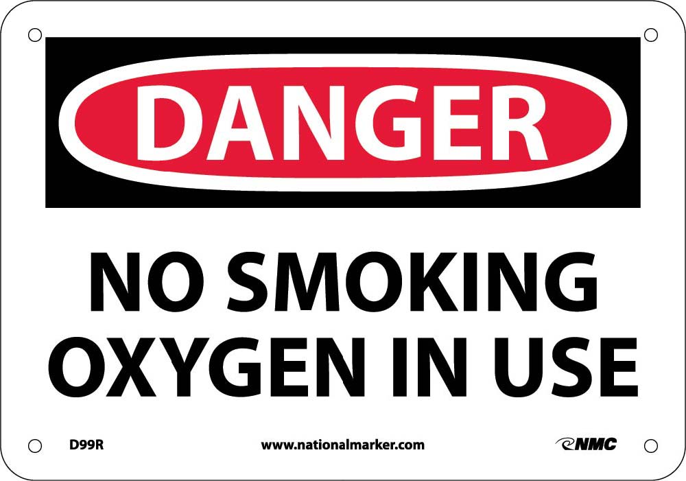 Danger No Smoking Oxygen In Use Sign-eSafety Supplies, Inc