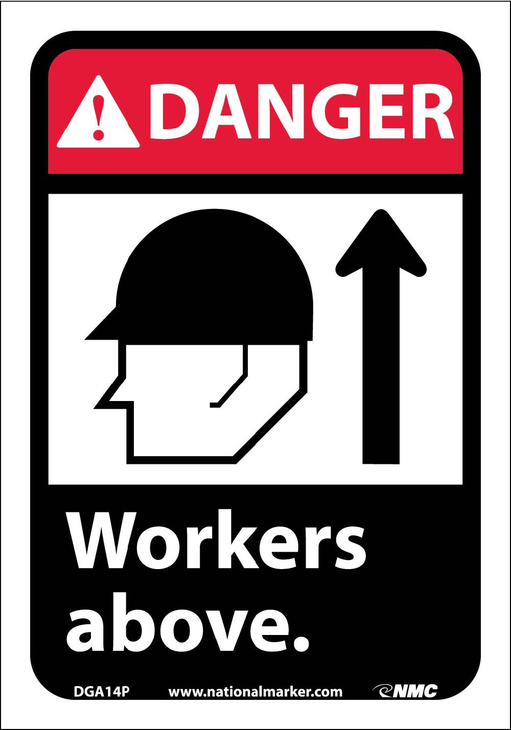 Danger Workers Above Sign-eSafety Supplies, Inc