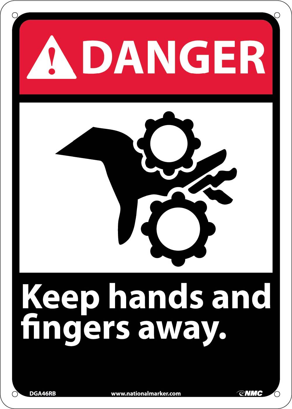 Danger Keep Hands And Fingers Away Sign-eSafety Supplies, Inc