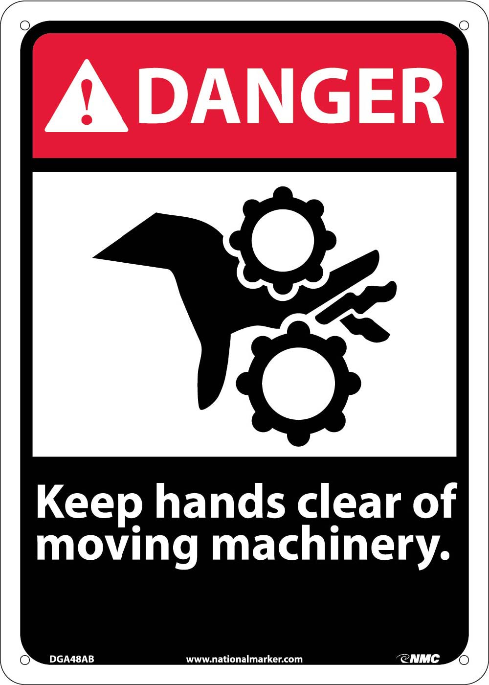 Danger Keep Hands Clear Of Moving Machinery Sign-eSafety Supplies, Inc