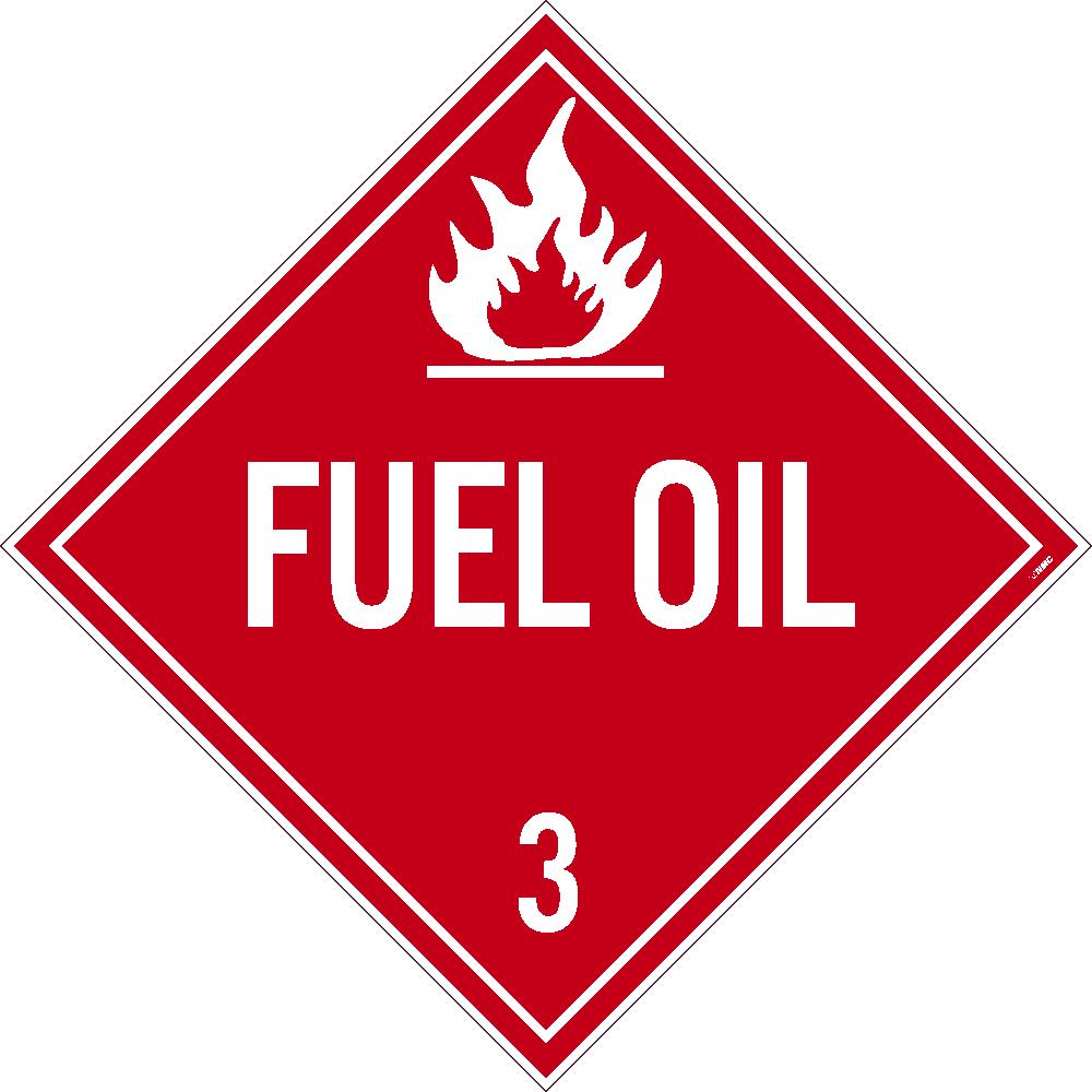 Fuel Oil 3 Dot Placard Sign-eSafety Supplies, Inc