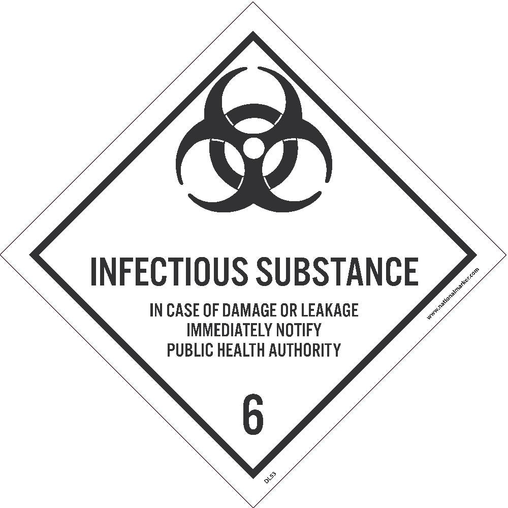 Infectious Substance 6 Label - Roll-eSafety Supplies, Inc