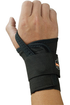 Ergodyne Medium Black ProFlex 4000 Elastic Single Strap Right Hand Wrist Support With Two-Stage Hook And Loop Closure And Open-Center Stay-eSafety Supplies, Inc