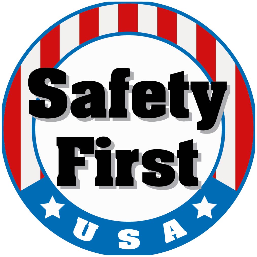 Hard Hat Emblem, Safety First Usa, 2" Dia, Ps Vinyl - HH156-eSafety Supplies, Inc