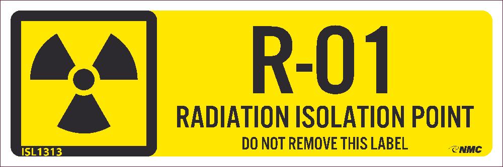 Energy Isolation, Radiation Isolation Point, Labels, 1X3, Ps Vinyl, Strip Of 10 Labels, Sequential Numbering 1-10, Pk10 - ISL1313-eSafety Supplies, Inc
