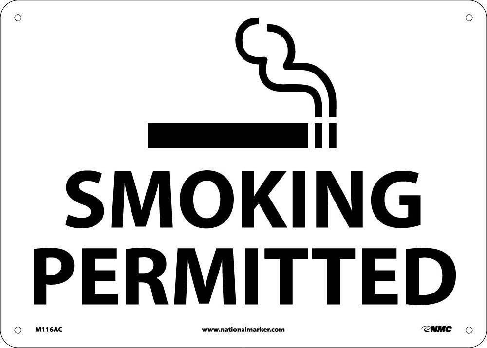 Smoking Permitted Sign-eSafety Supplies, Inc