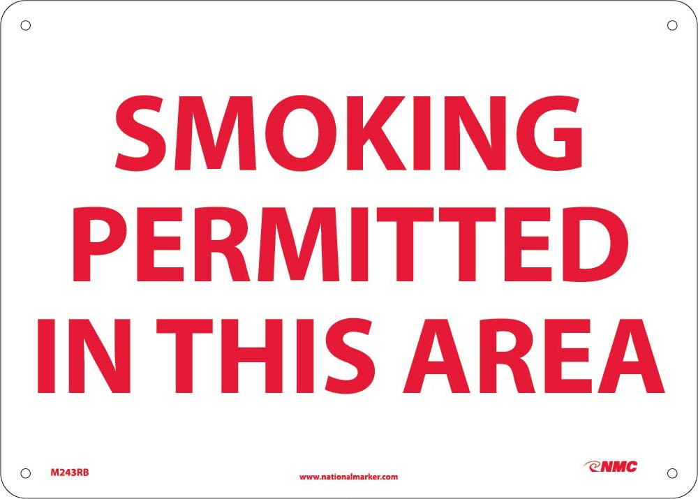 Smoking Permitted In This Area Sign-eSafety Supplies, Inc