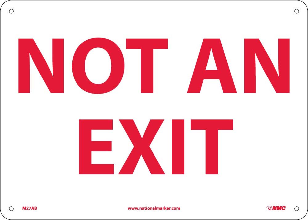 Not An Exit Sign-eSafety Supplies, Inc