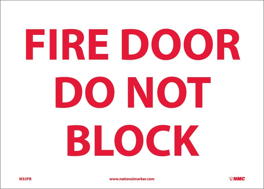 Fire Door Do Not Block Sign-eSafety Supplies, Inc