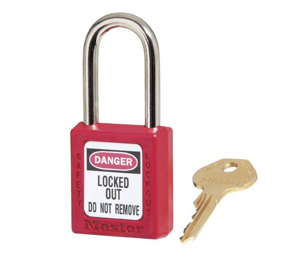 Red 1.5 Anodized Alum Lock Keyed Alike 6/Set - Pack of 6-eSafety Supplies, Inc