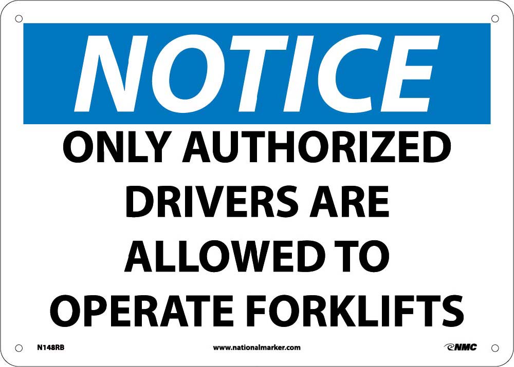 Notice Forklift Sign-eSafety Supplies, Inc