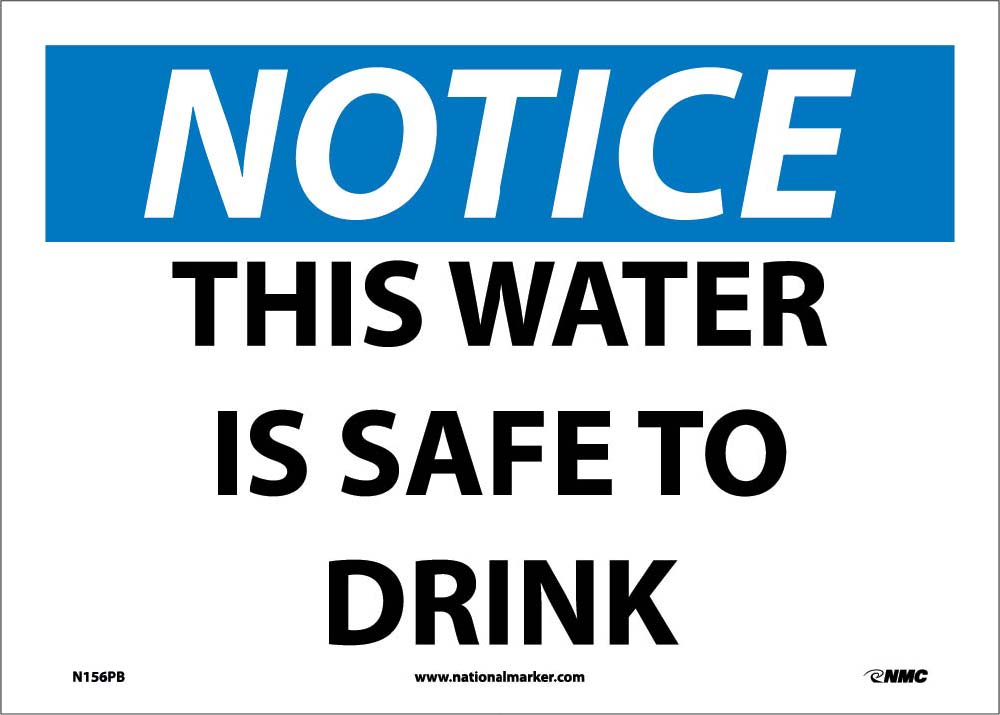 This Water Is Safe To Drink Sign-eSafety Supplies, Inc