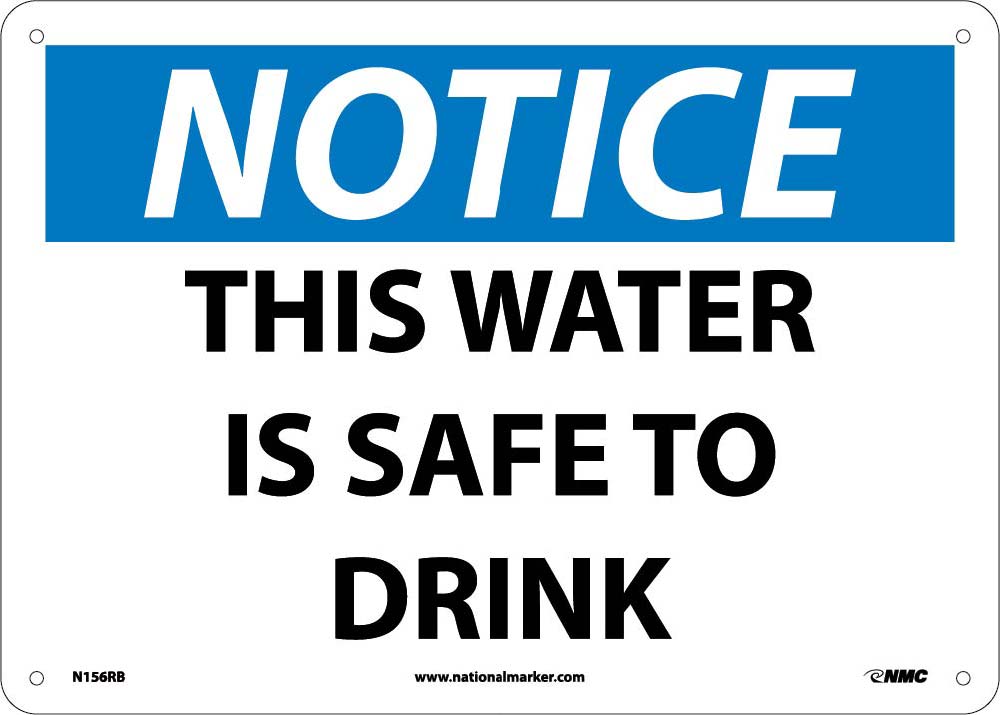 This Water Is Safe To Drink Sign-eSafety Supplies, Inc