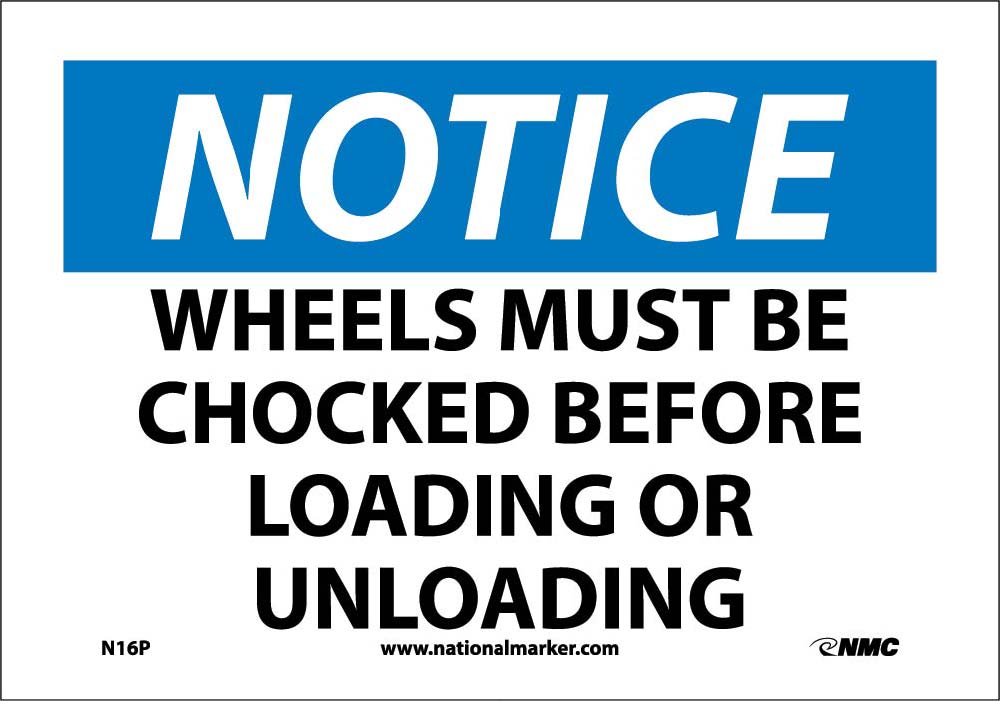 Wheels Must Be Chocked Before Loadiâ€¦ Sign-eSafety Supplies, Inc