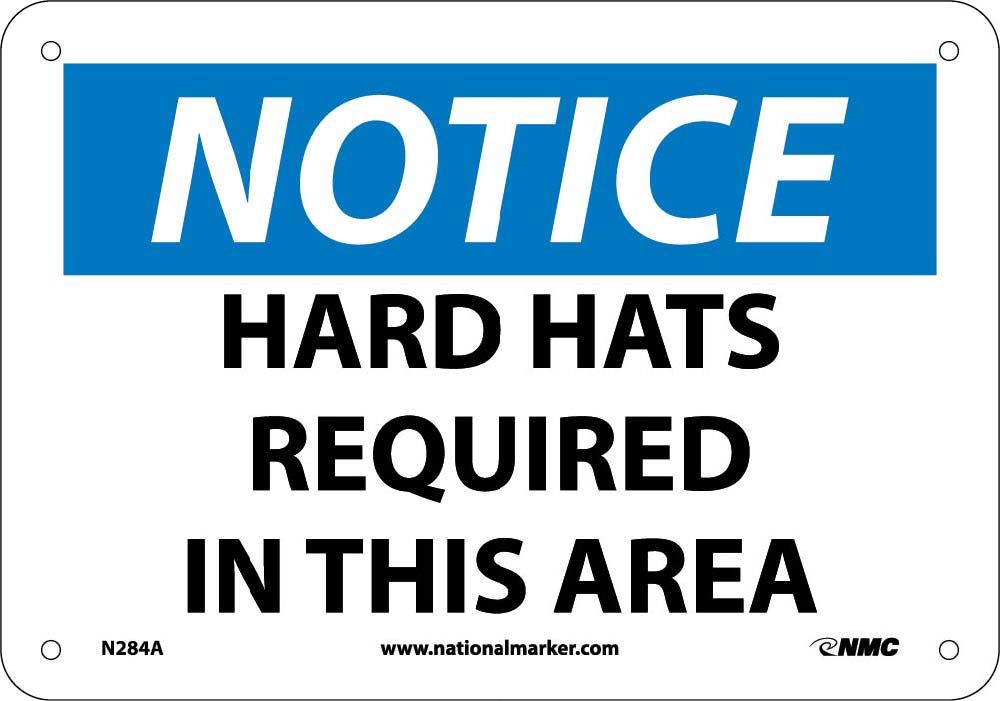 Notice Hard Hats Required In This Area Sign-eSafety Supplies, Inc