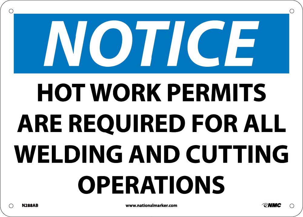 Notice Work Permits Are Required Sign-eSafety Supplies, Inc