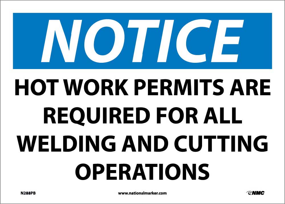 Notice Work Permits Are Required Sign-eSafety Supplies, Inc