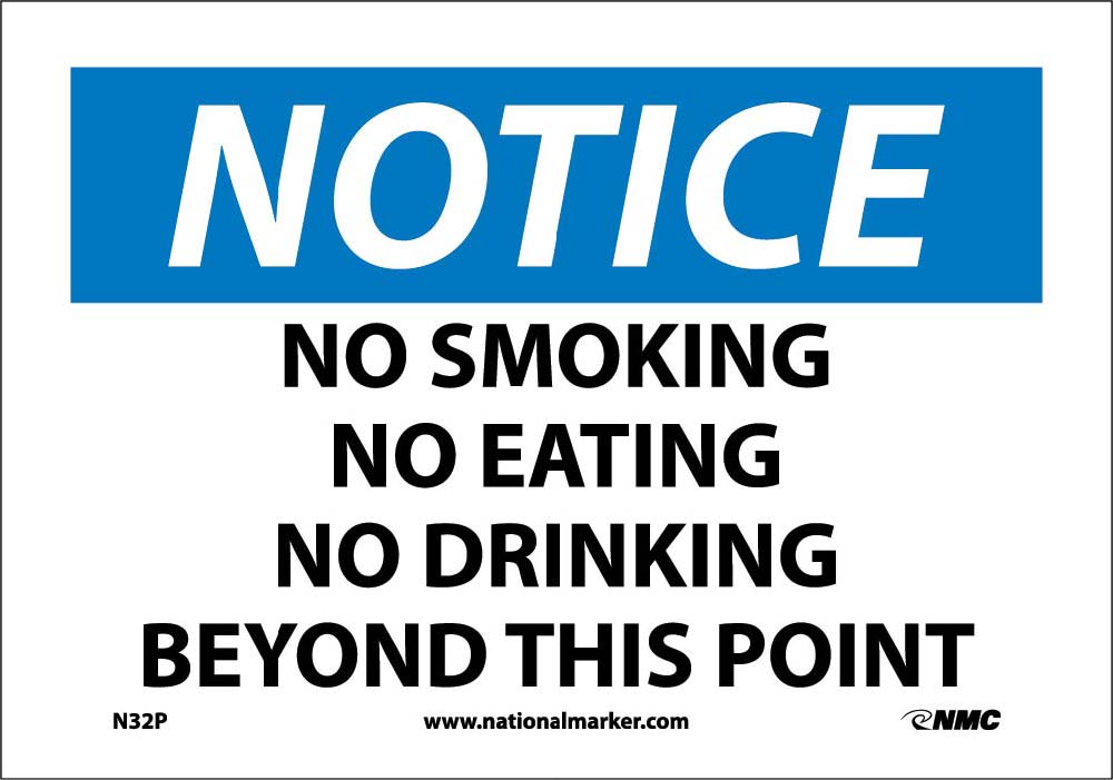 Notice No Smoking Beyond This Point Sign-eSafety Supplies, Inc