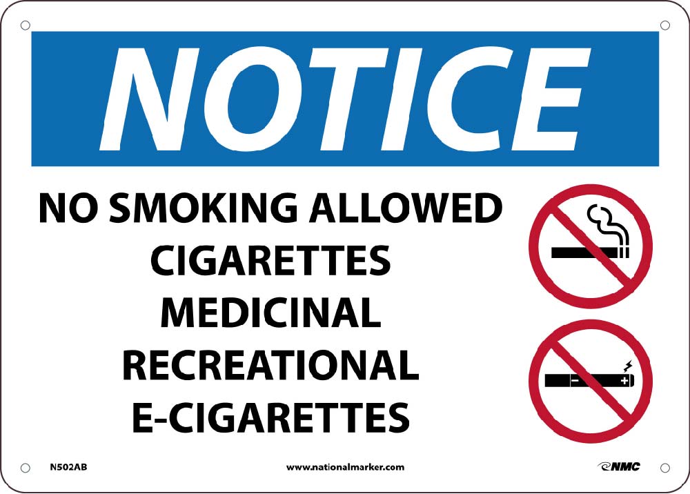 No Smoking Allowed Sign-eSafety Supplies, Inc