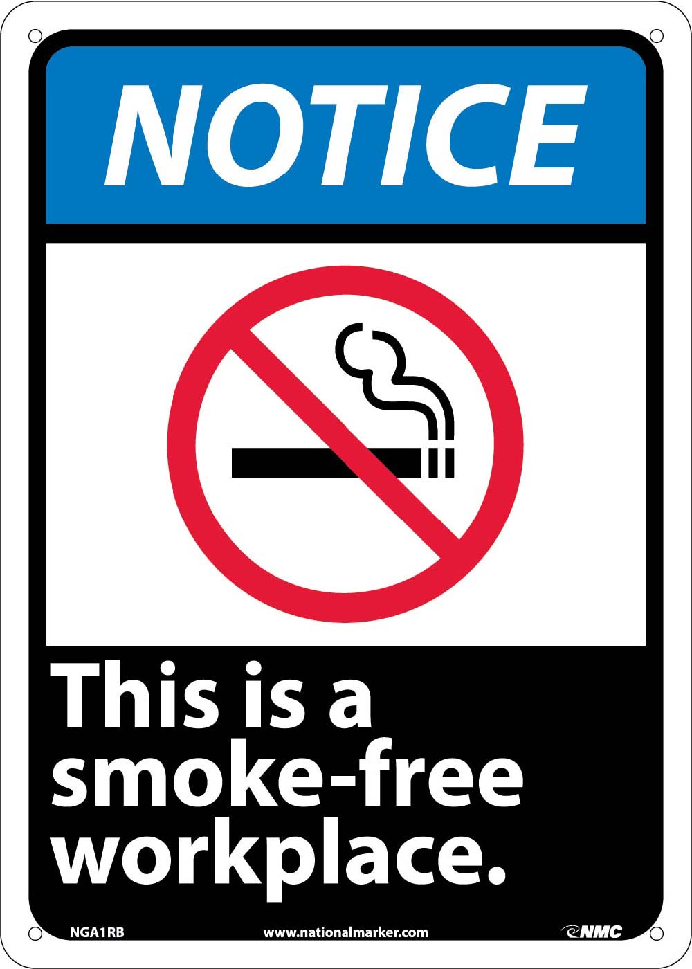 Notice This Is A Smoke-Free Workplace Sign-eSafety Supplies, Inc