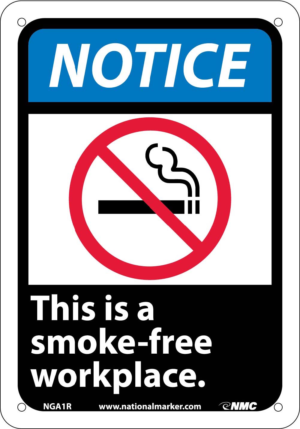 Notice This Is A Smoke-Free Workplace Sign-eSafety Supplies, Inc