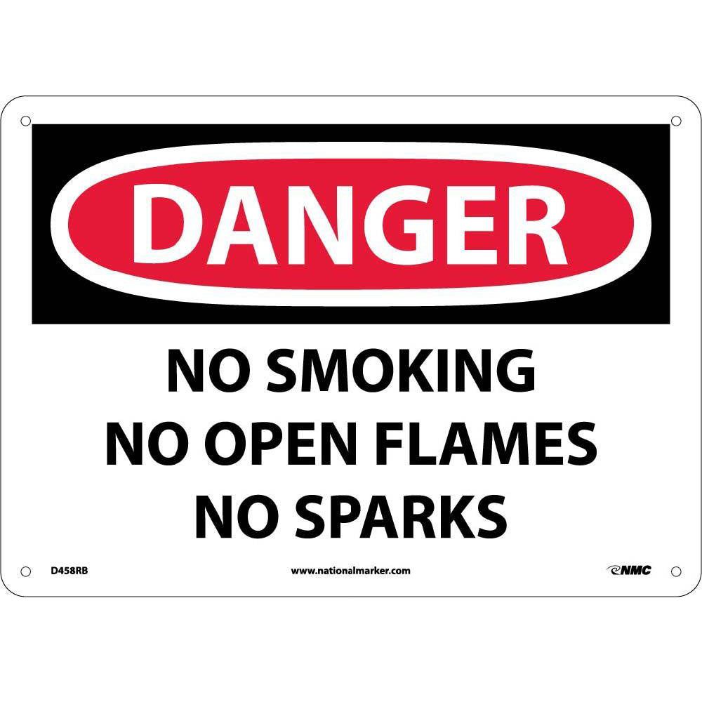 Danger No Smoking No Open Flames No Sparks Sign-eSafety Supplies, Inc