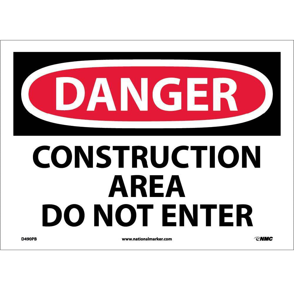 Danger Construction Area Do Not Enter Sign-eSafety Supplies, Inc