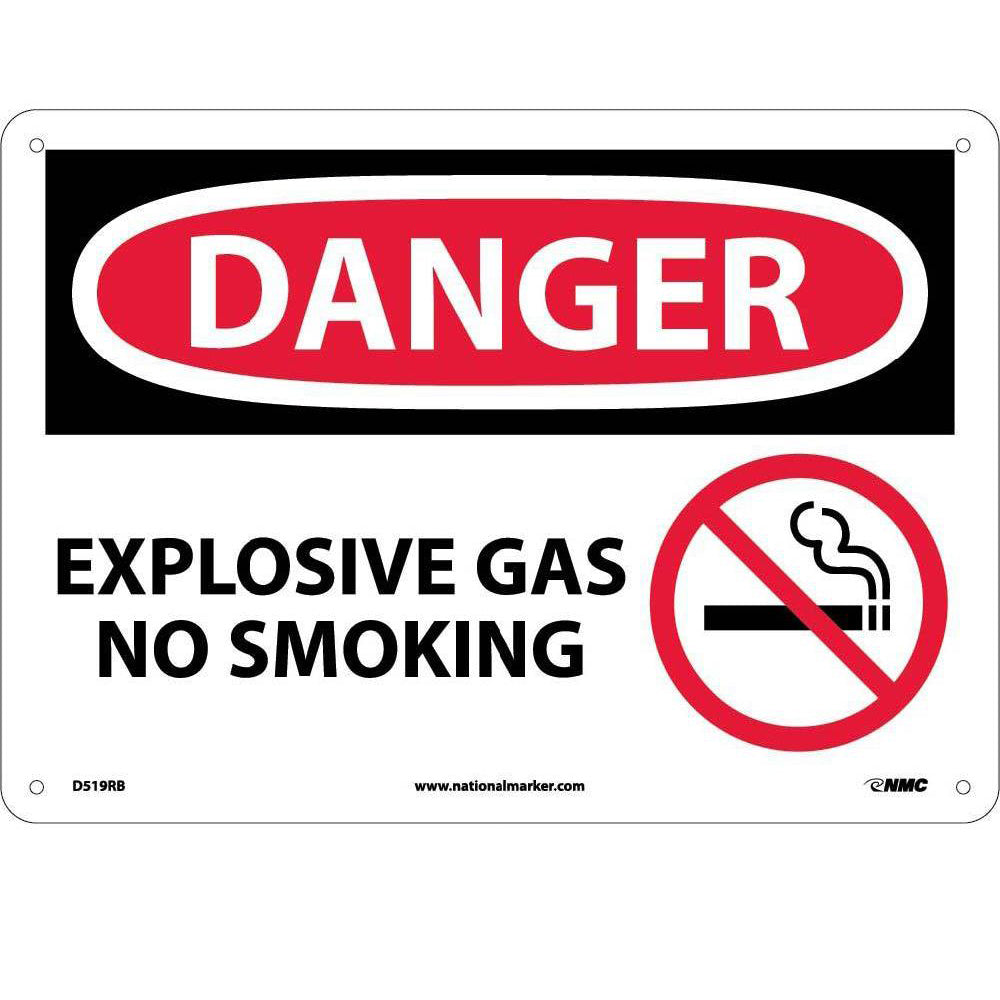 Danger Explosive Gas No Smoking Sign-eSafety Supplies, Inc