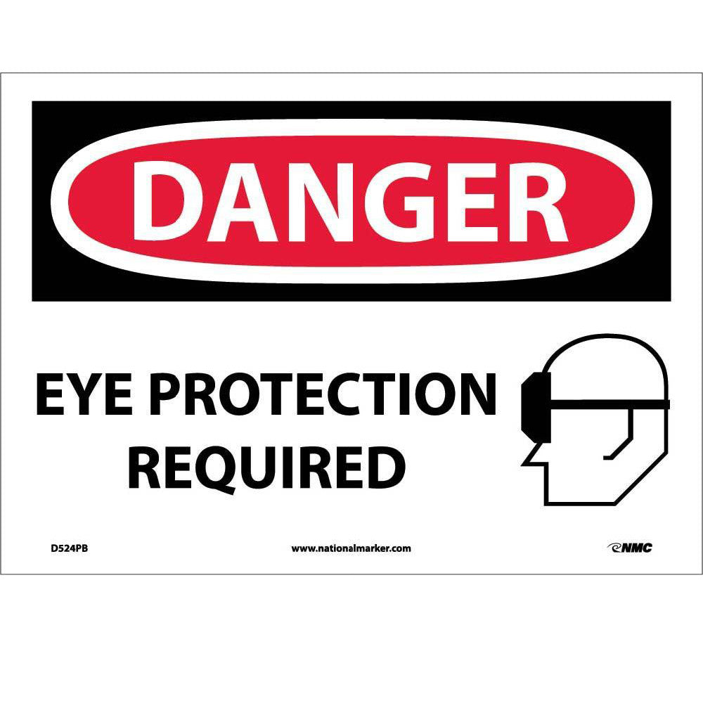 Danger Eye Protection Required Sign-eSafety Supplies, Inc