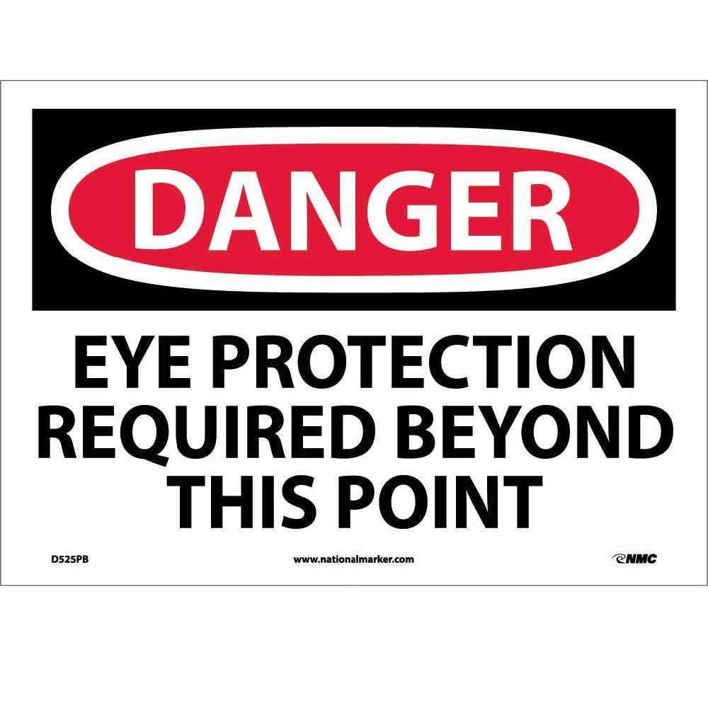 Danger Eye Protection Required Beyond This Point Sign-eSafety Supplies, Inc