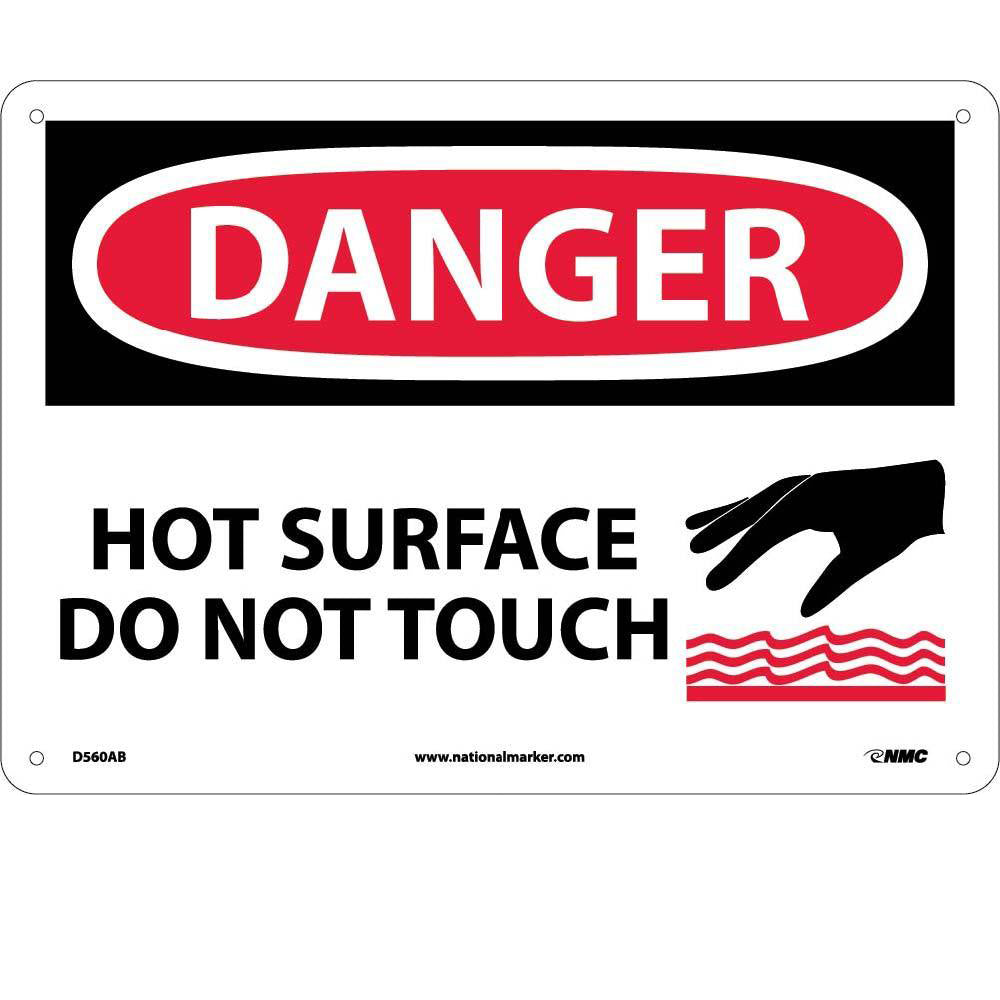 Danger Hot Surface Do Not Touch Sign-eSafety Supplies, Inc