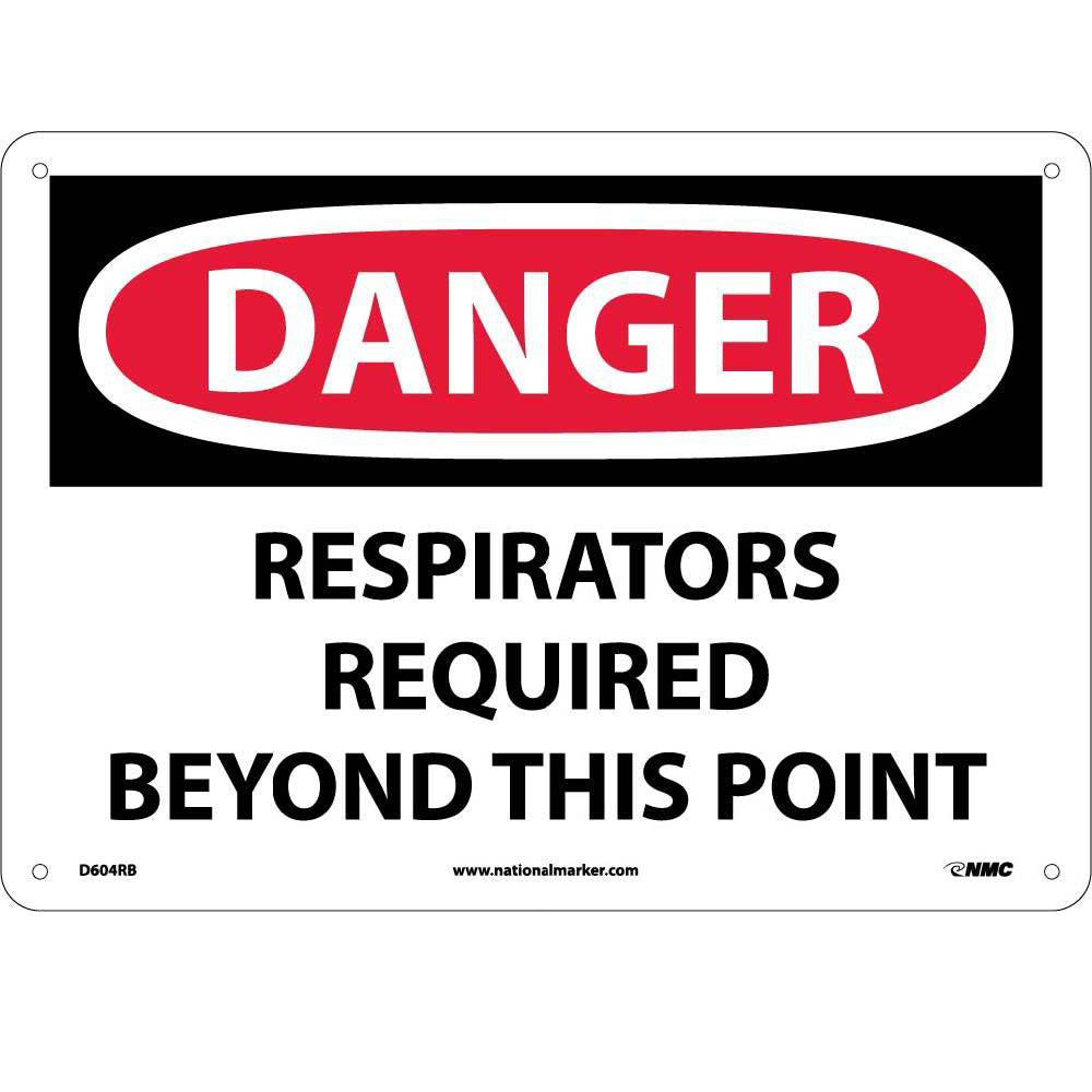 Danger Respirators Required Beyond This Point Sign-eSafety Supplies, Inc