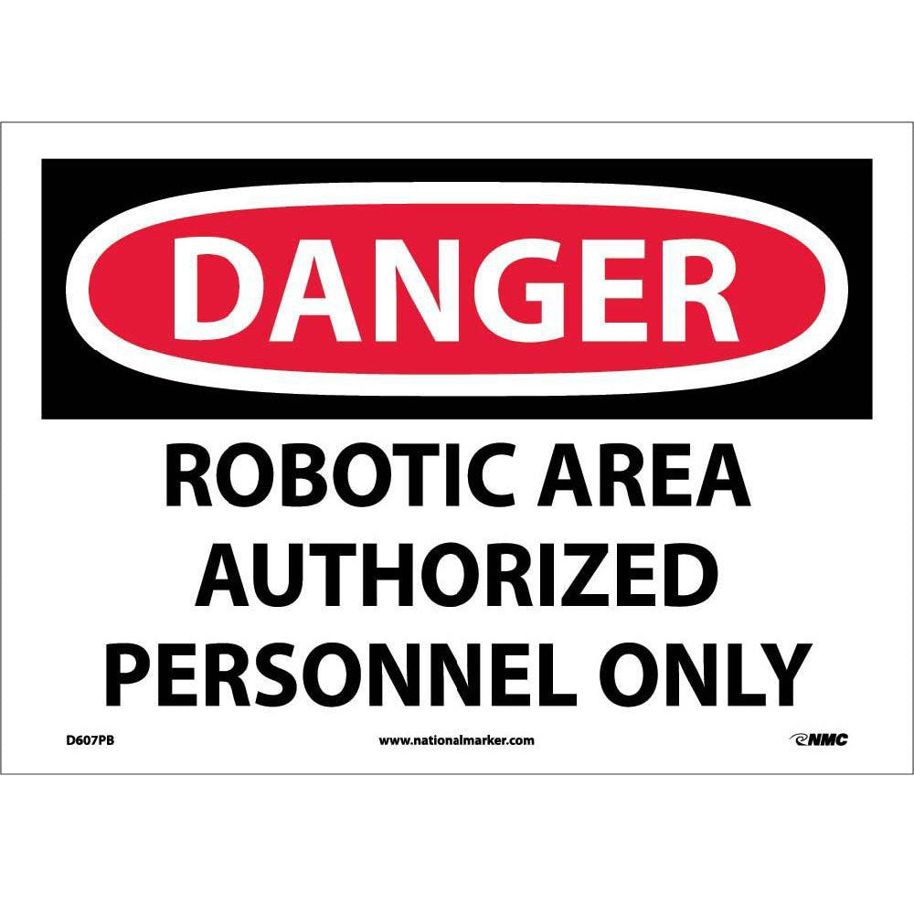 Danger Robotic Area Authorized Personnel Only Sign-eSafety Supplies, Inc