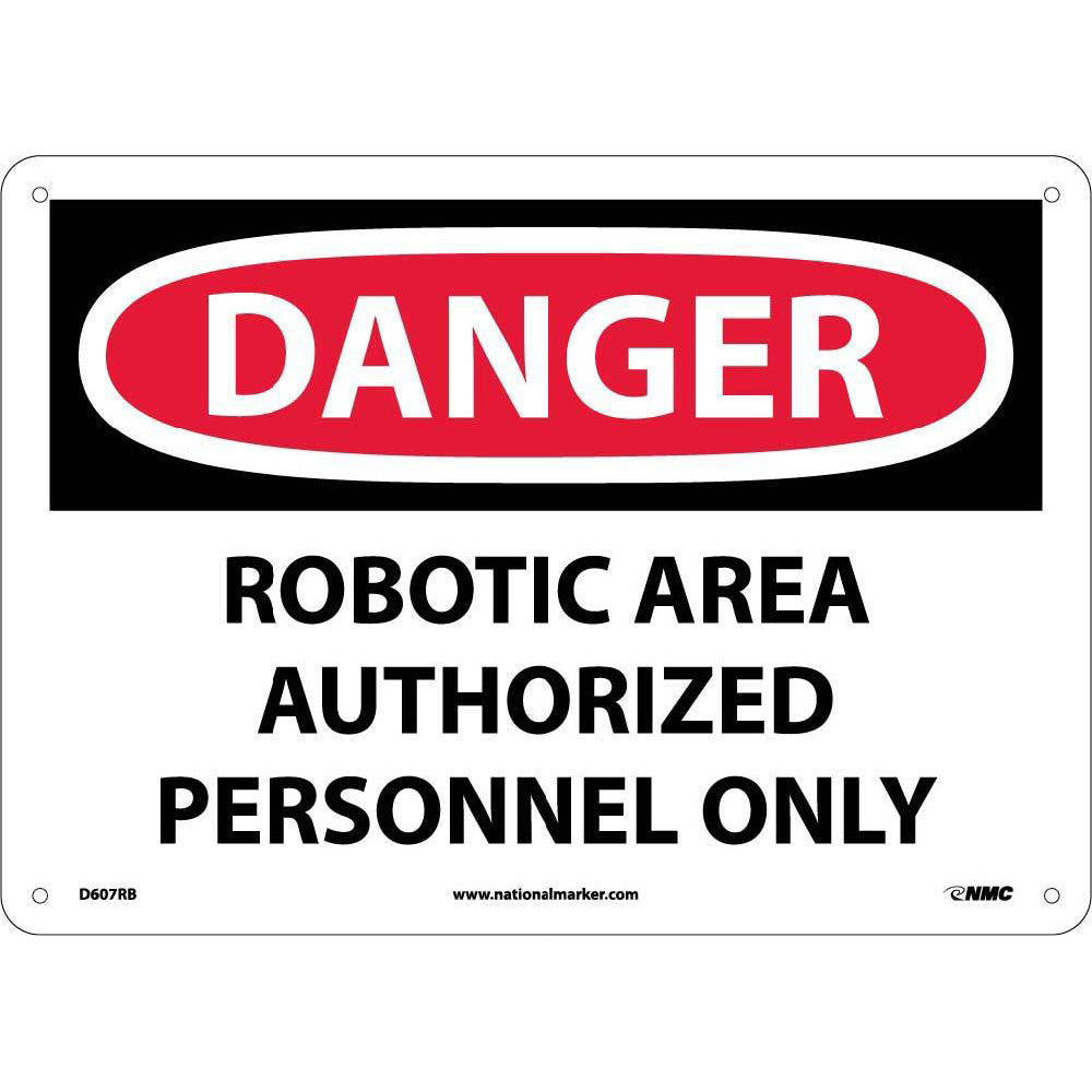 Danger Robotic Area Authorized Personnel Only Sign-eSafety Supplies, Inc