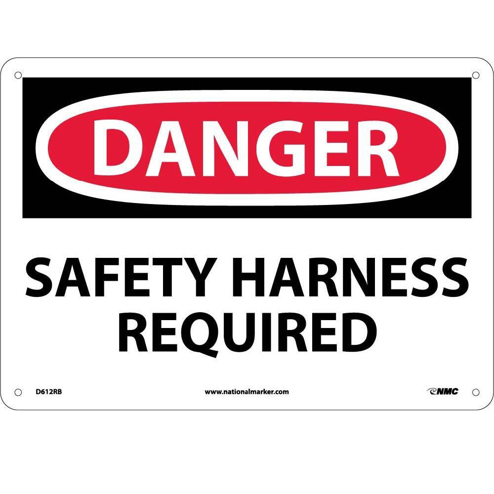 Danger Safety Harness Required Sign-eSafety Supplies, Inc