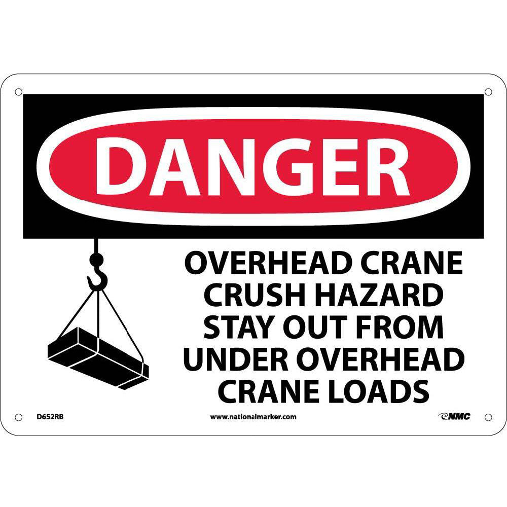 Danger Overhead Crane Sign-eSafety Supplies, Inc