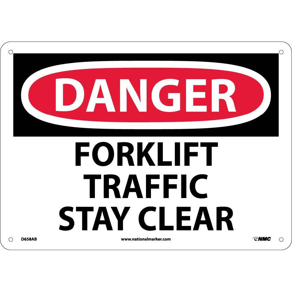 Danger Forklift Traffic Stay Clear Sign-eSafety Supplies, Inc