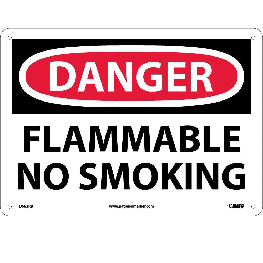 Danger Flammable No Smoking Sign-eSafety Supplies, Inc