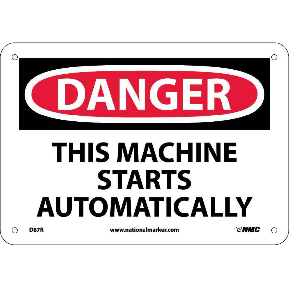 Danger This Machine Starts Automatically Sign-eSafety Supplies, Inc