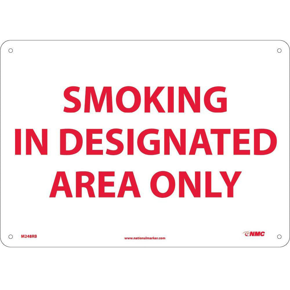 Smoking In Designated Area Only Sign-eSafety Supplies, Inc